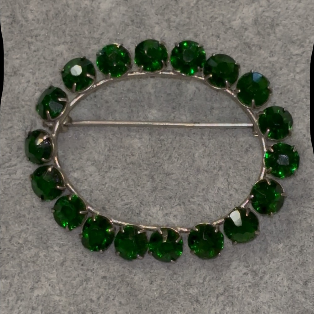 Green Stone Brooch